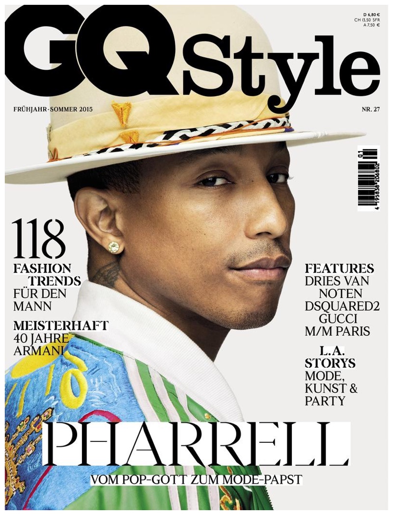 Pharrell covers the spring-summer 2015 edition of GQ Style Germany.