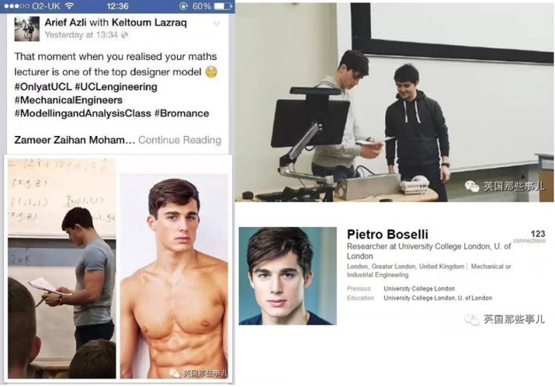 A past student of Pietro Boselli reveals that he is a model as well.