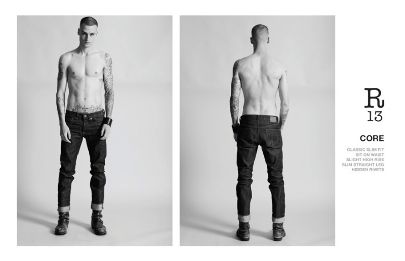 Lukas Sindicic wears R13's Core denim style.