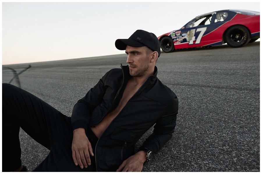 Will Chalker Models Racing Inspired Men’s Styles for Reserved Spring 2015 Campaign