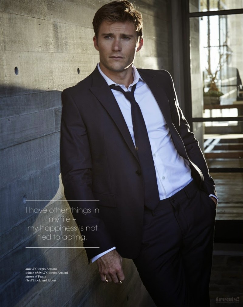 Scott Eastwood appears in a photo shoot for Treats magazine.