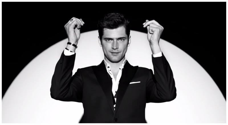 Sean O'Pry snaps as the new face of Paco Rabanne's 1 Million fragrance.