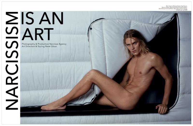 Ton Heukels goes nude for the Narcisse's cover shoot.