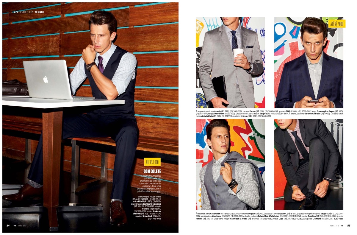 VIP Brazil Features Latest Suiting in April 2015 Issue
