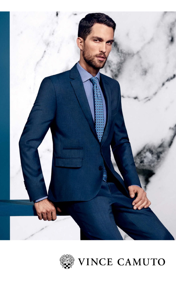 Model Tobias Sorensen for Vince Camuto spring-summer 2015 advertising campaign.