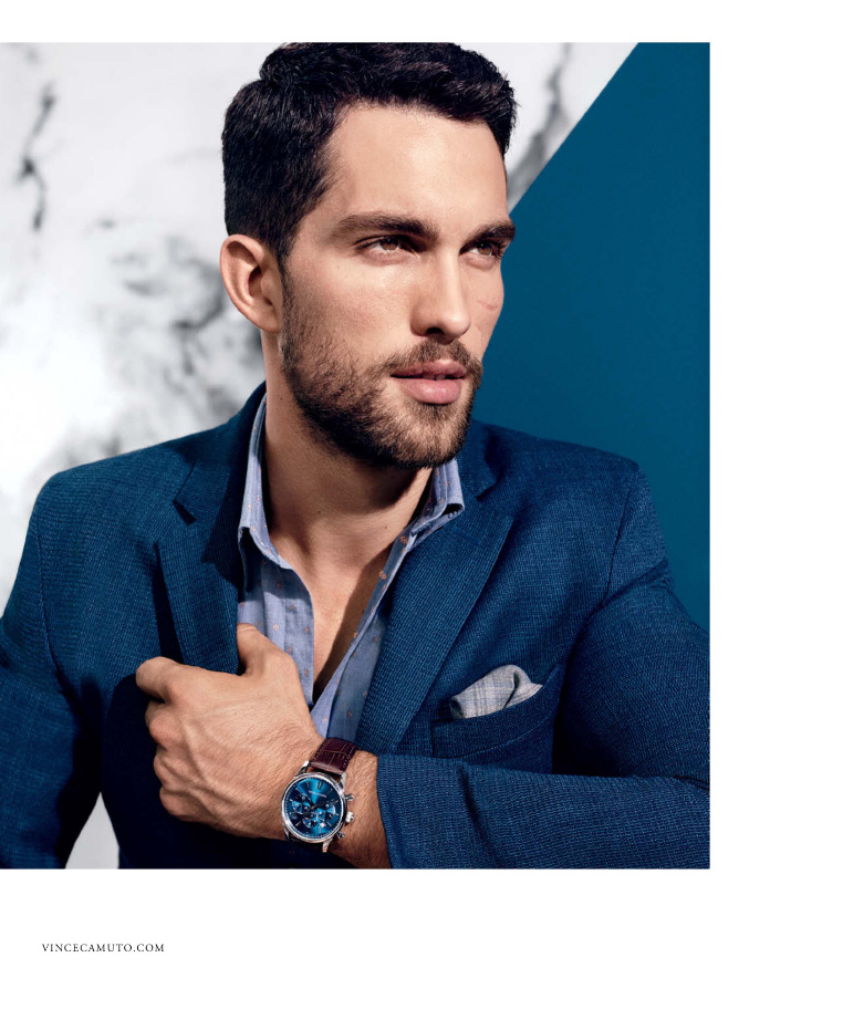 Tobias Sorensen shows off one of this season's Vince Camuto timepieces.