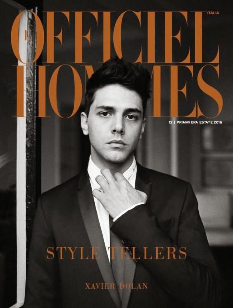 Xavier Dolan covers L'Officiel Hommes Italia's spring-summer 2015 issue.