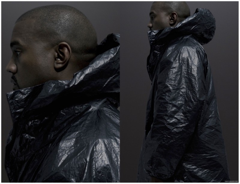 Kanye West photographed by Jackie Nickerson for the Yeezy Season One Zine.