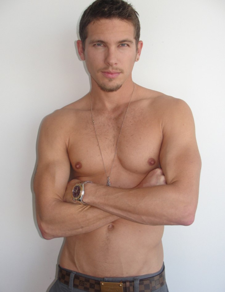 Adam Senn poses shirtless for a 2012 digital update.
