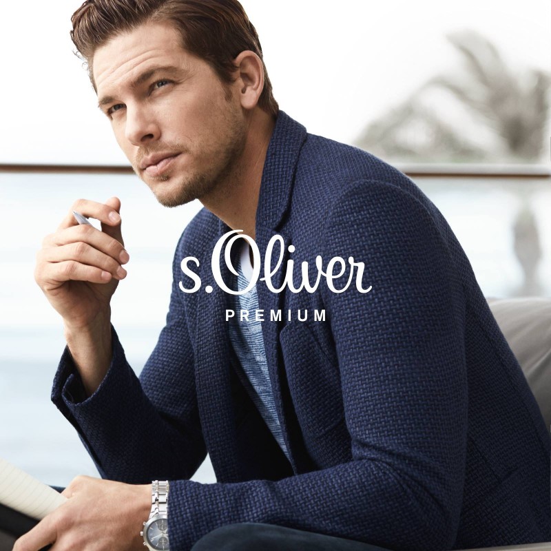 A contemplative Adam Senn appears in S.Oliver's spring 2015 campaign.