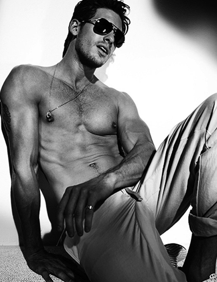 Adam Senn plays it cool in the pages of Vogue Hombre's spring 2012 issue.