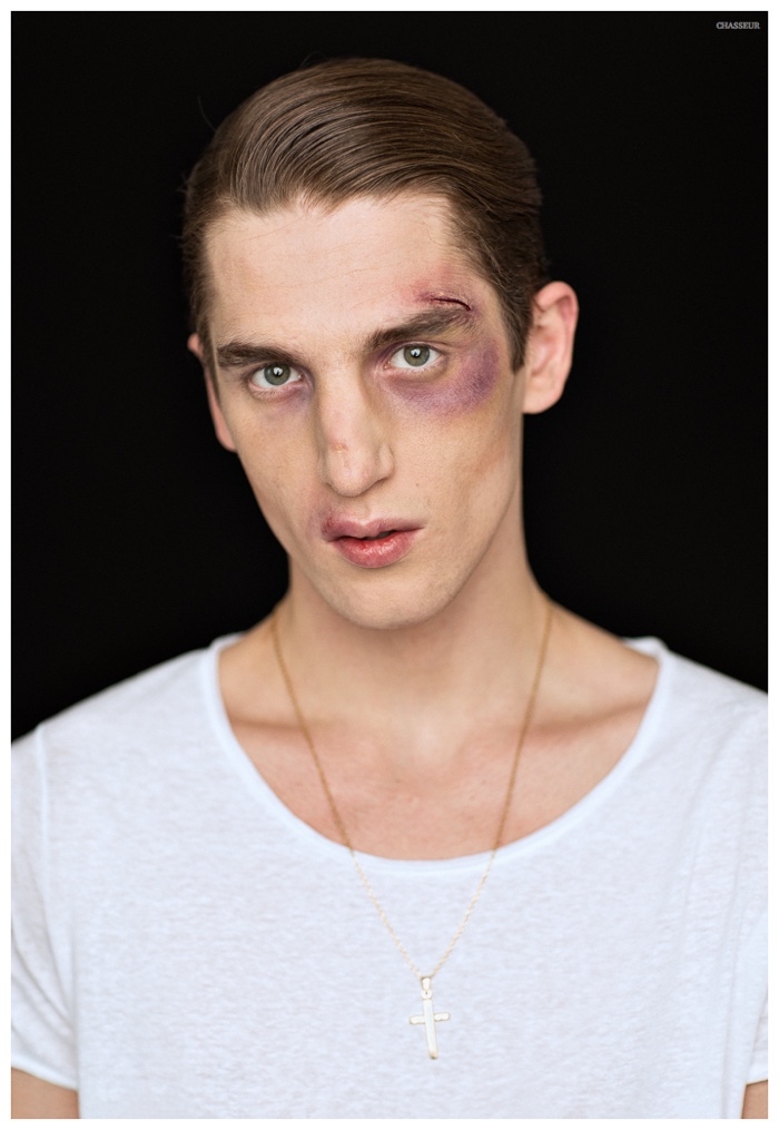Anatol Modzelewski takes a beating to the face as he poses for quite the close-up.