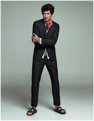 Andres Velencoso Segura Elle Spain April 2015 Cover Photo Shoot 004