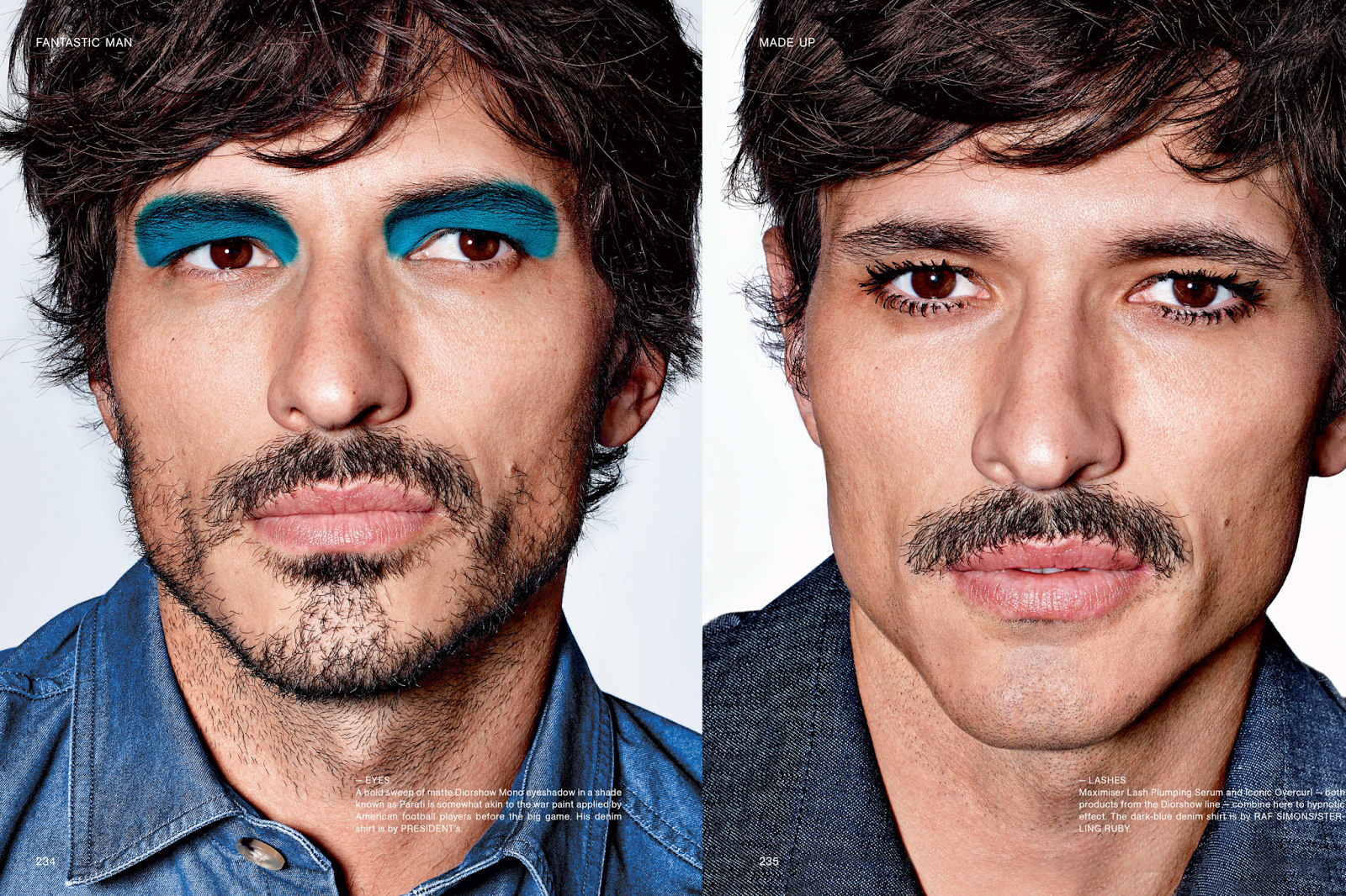 Andres Velencoso Segura Wears Makeup for Fantastic Man