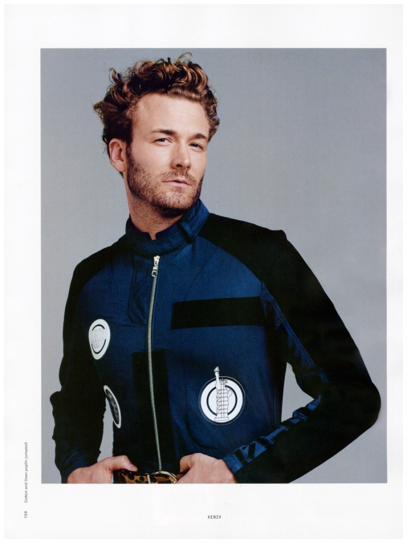 Brad is ready for action in Kenzo.