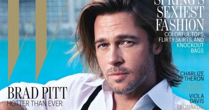 Brad pitt w magazine cover featured