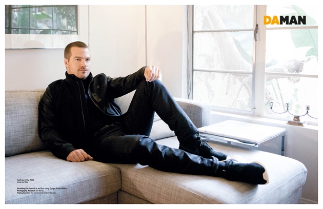 Chris O'Donnell relaxes in a look from G-Star Raw.