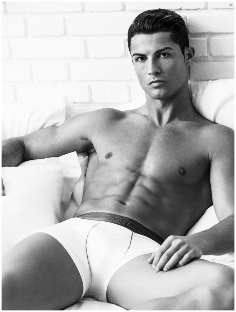 Cristiano Ronaldo shows off his six-pack as he poses for new underwear advertisements.