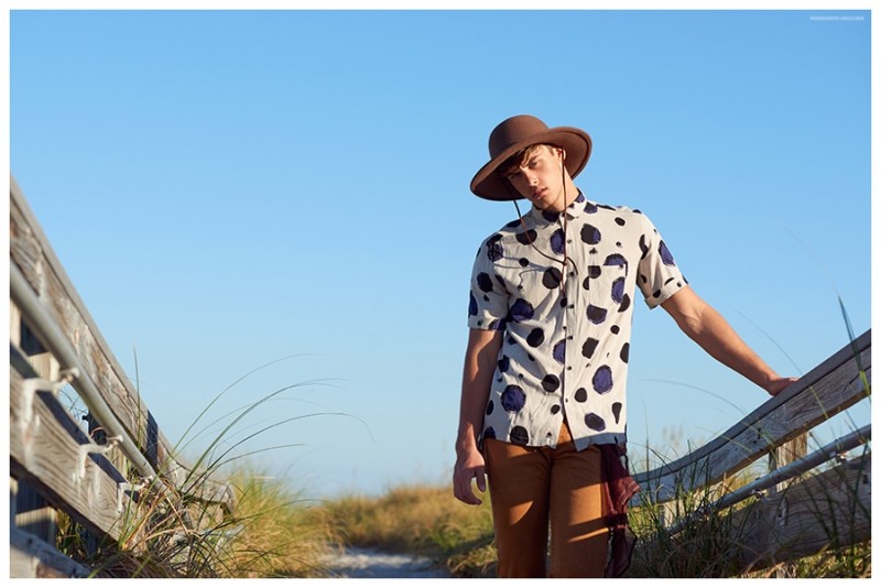 Jack wears shirt Your Neighbors, trousers Levi's and hat Shade & Slouch.