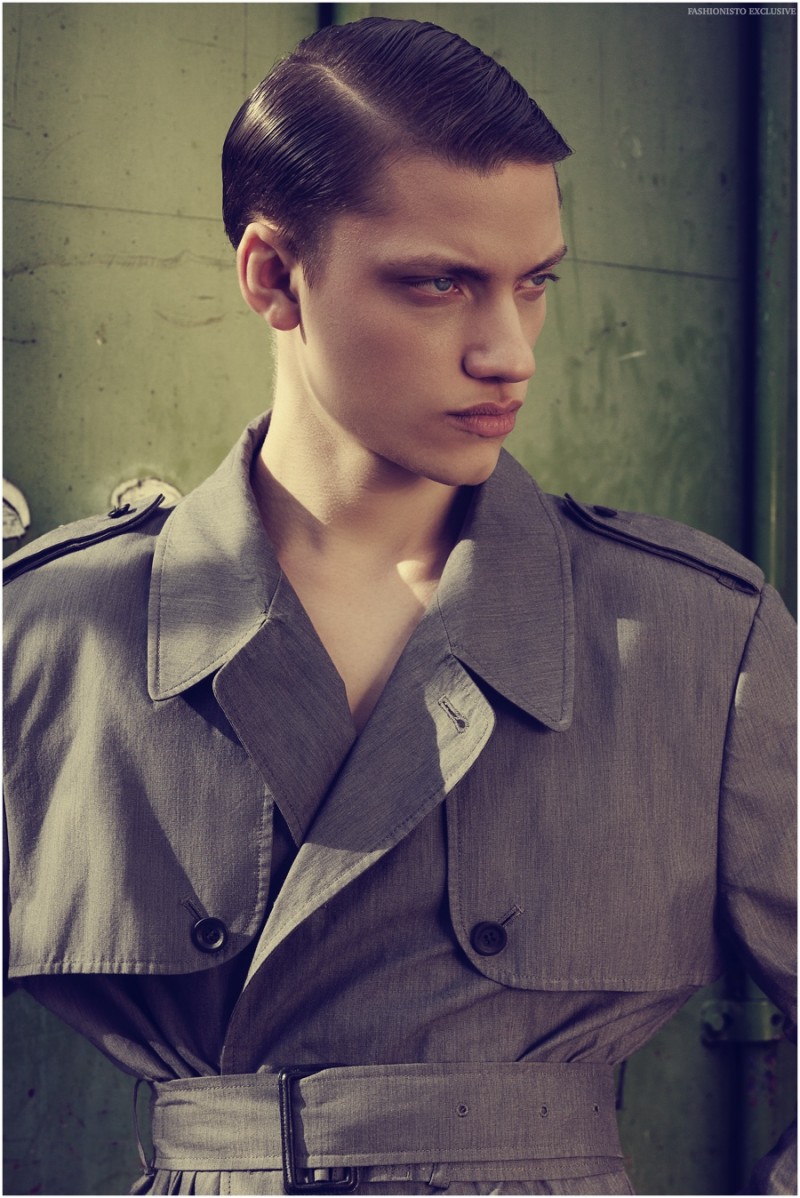 Mathis wears trench Aquascutum.