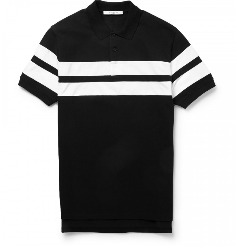 Givenchy Striped Cotton Polo Shirt