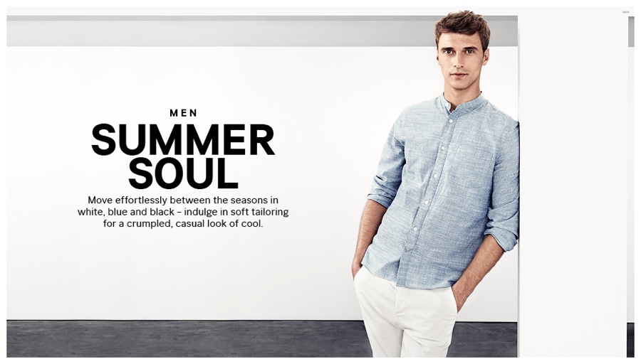 Summer Soul: Clément Dons Casual H&M Fashions
