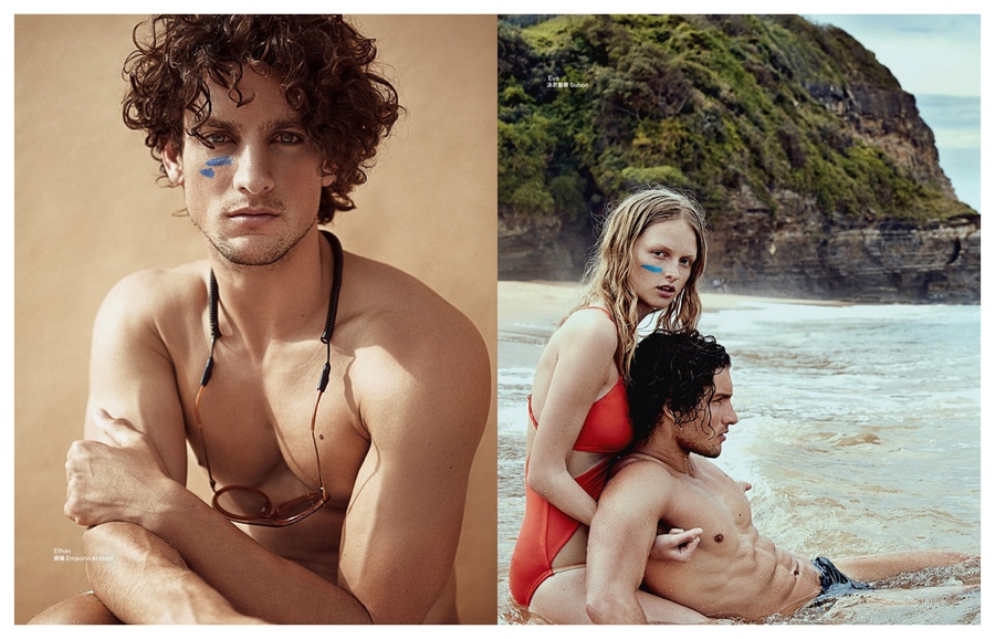 Ethan Robertson + Seth Turnbull are Lifeguards for Harper’s Bazaar China Shoot