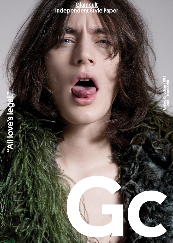 Photographed by Peggy Kuiper, model Jaco van den Hoven serves up a quirky expression for the latest cover of GlamCult, styled by April Jumelet.