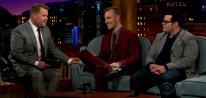 James Van Der Beek and Josh Gad join James Corden for an interview.