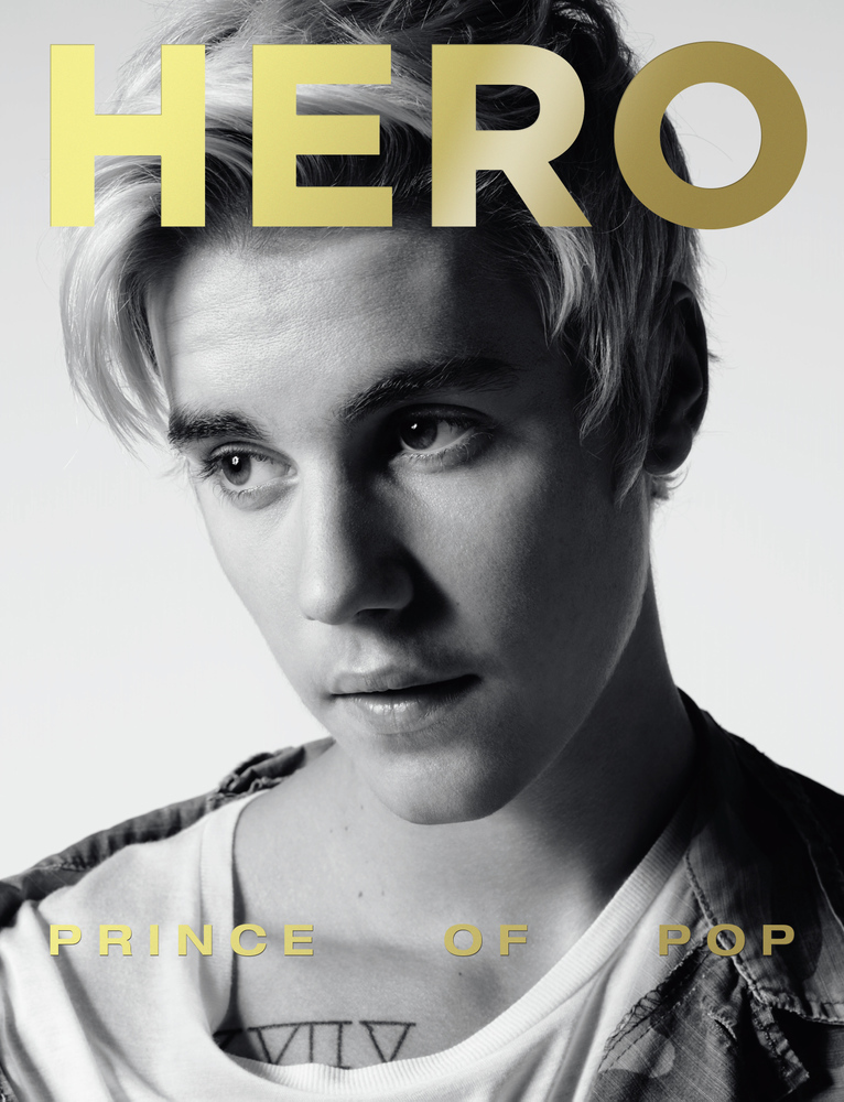 Justin Bieber covers HERO magazine