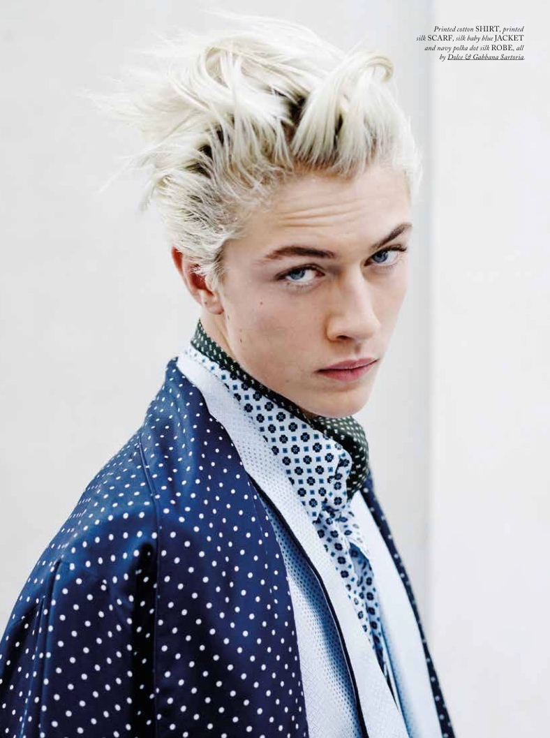 Lucky Blue Smith has a polka dot moment.