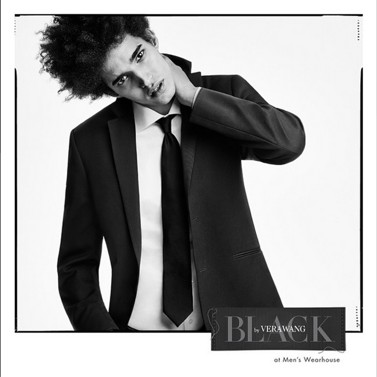 Luis Borges is captured in a simple portrait for Black by Vera Wang.