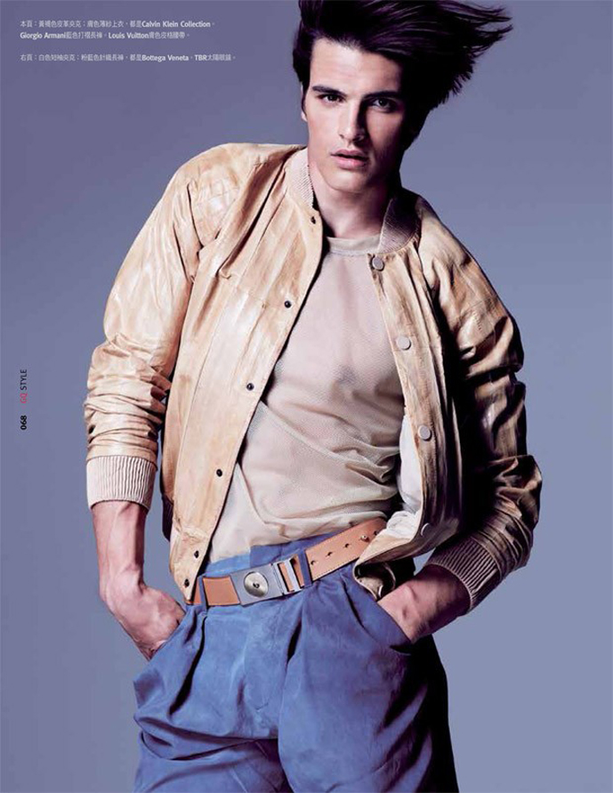 Matthew Terry is chic in fashions from Calvin Klein Collection, Giorgio Armani and Louis Vuitton.