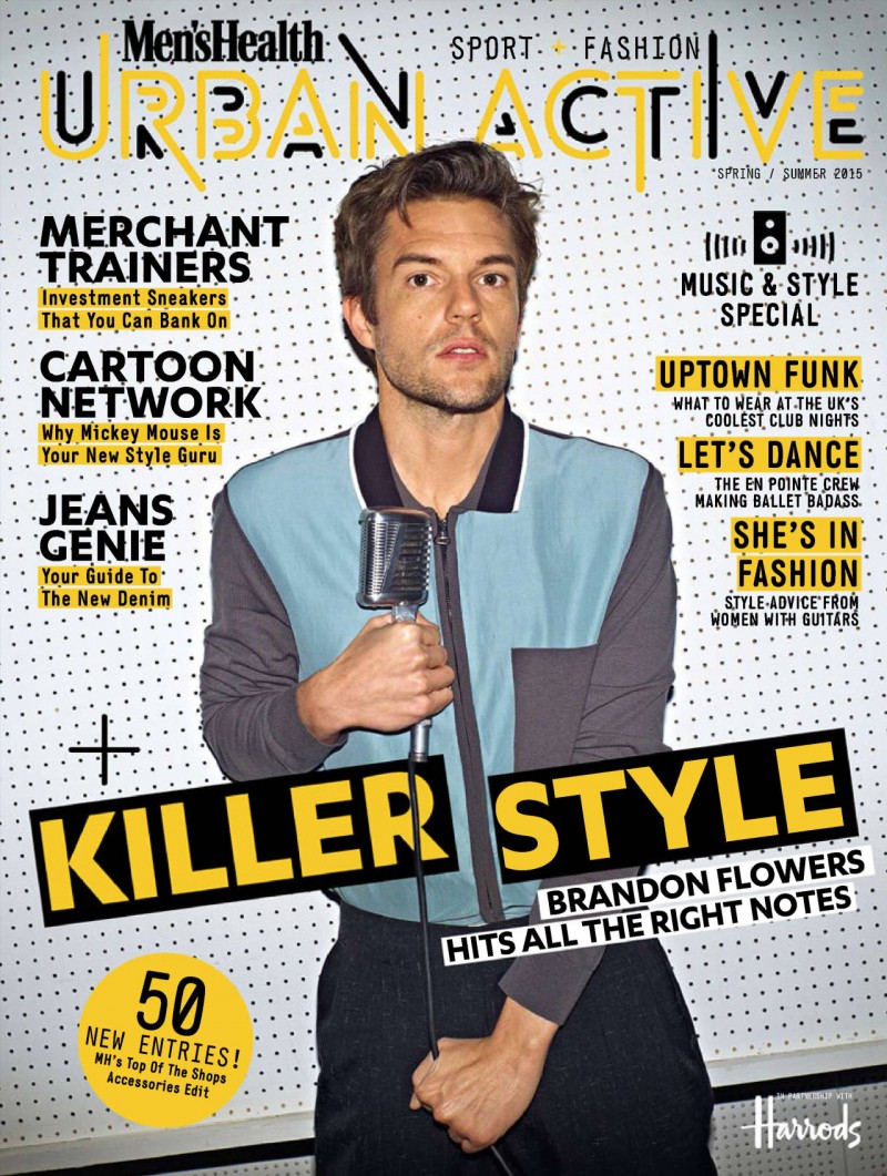 Brandon Flowers goes retro for a style supplement from Men's Health UK.