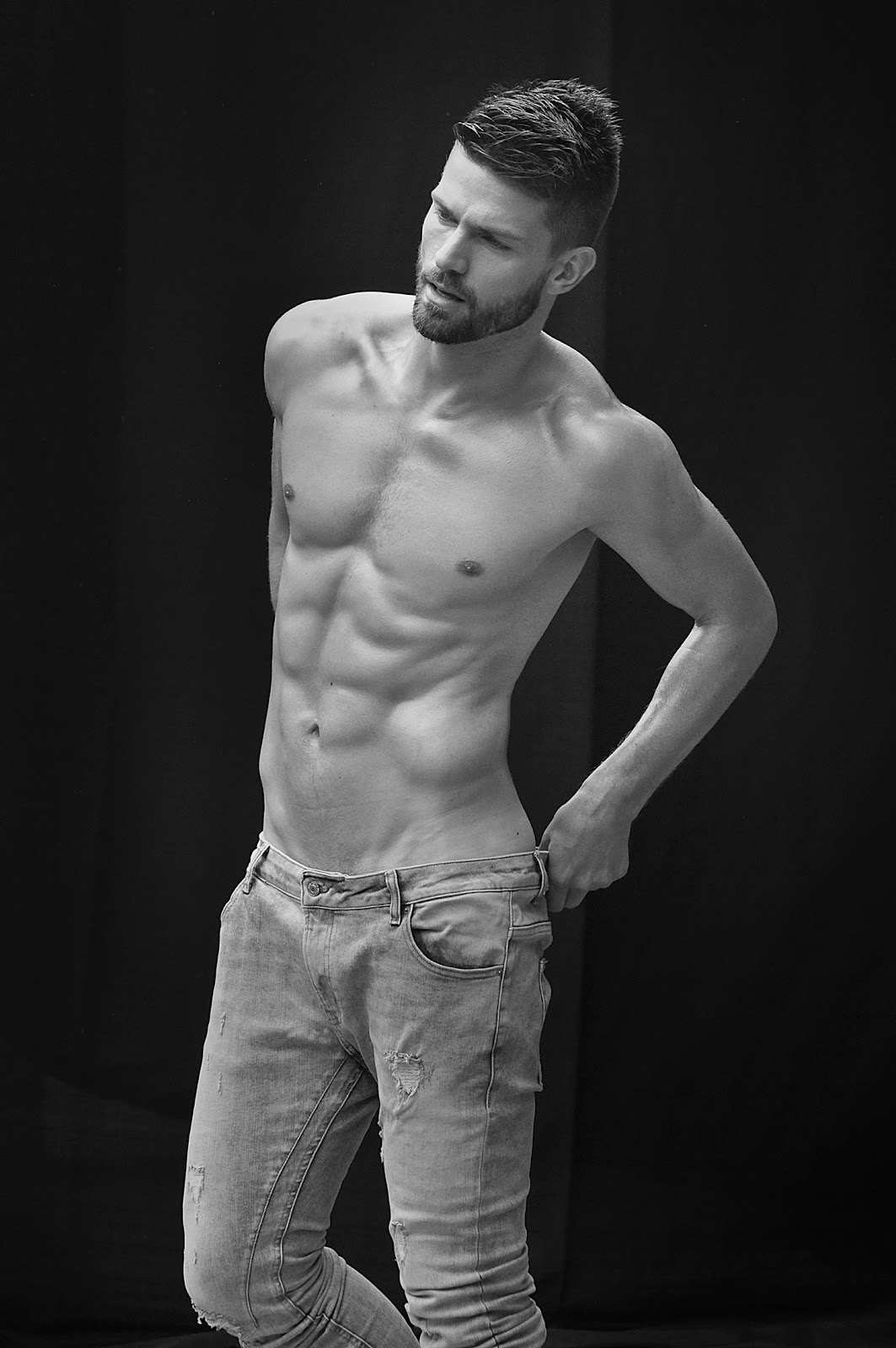 Michael Camiloto Models Denim for Hudson Rennan Shoot