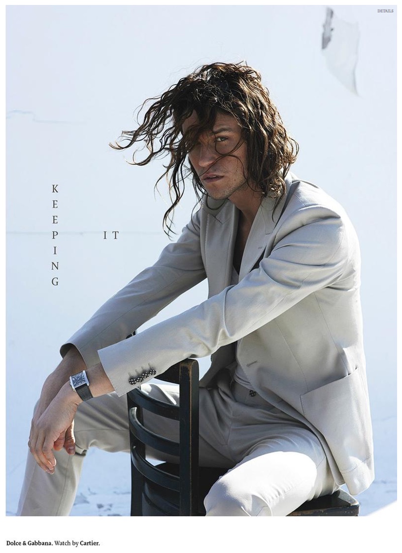 Miles McMillan suits up in Dolce & Gabbana.