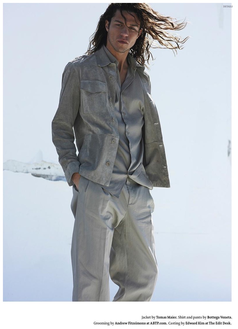 Miles McMillan Dons Neutral Fashions for May 2015 Details