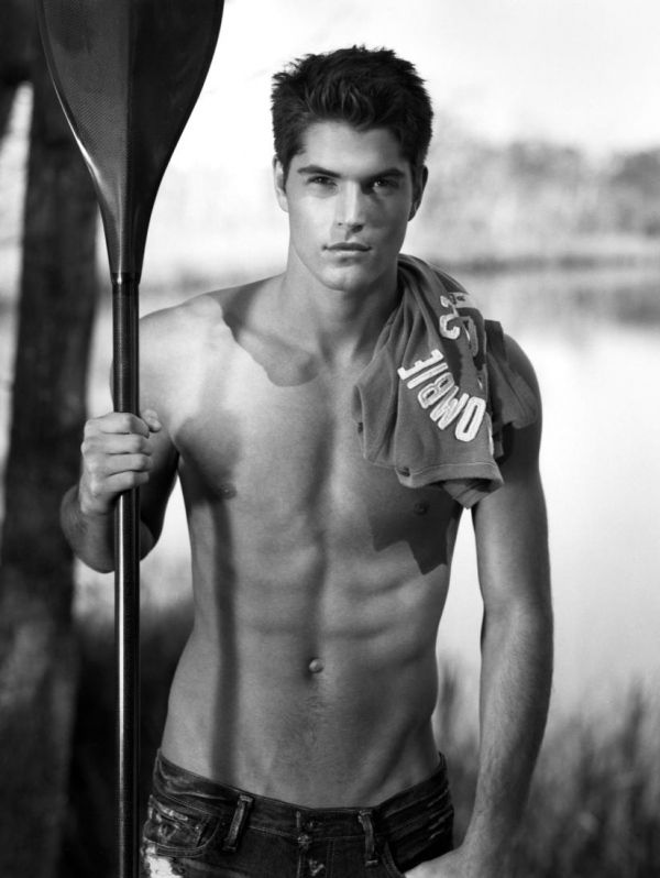 Nick Bateman is forever the outdoors man in this Abercrombie & Fitch im...