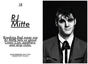 RJ Mitte Charms in JON Shoot + Connects with Andrew Weir