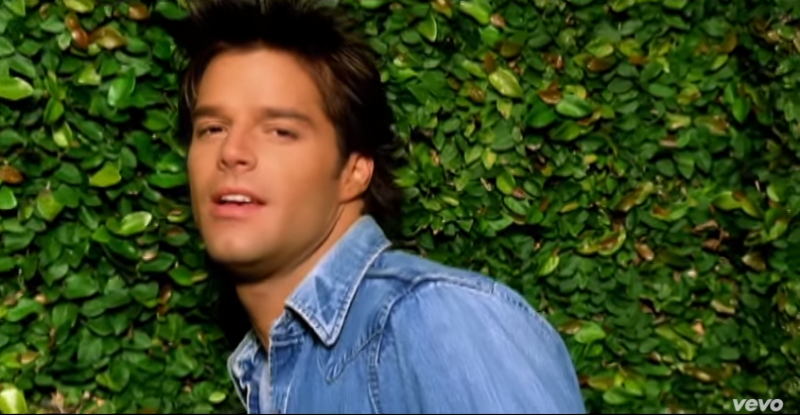Ricky Martin and his denim shirt competed for close-ups in the 2000 music video for Nobody Wants to Be Lonely.