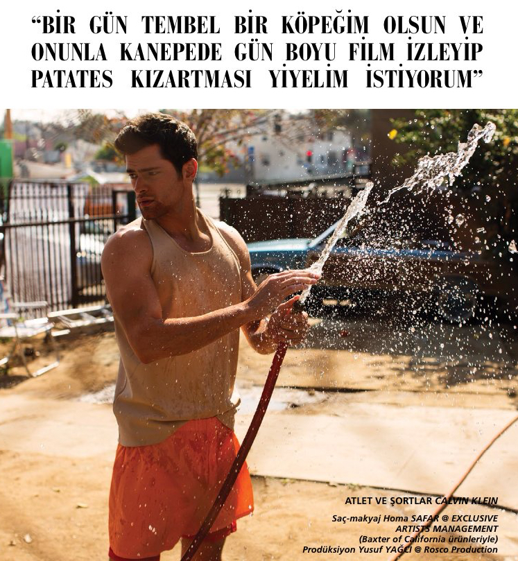 Sean O'Pry cools off in Calvin Klein.
