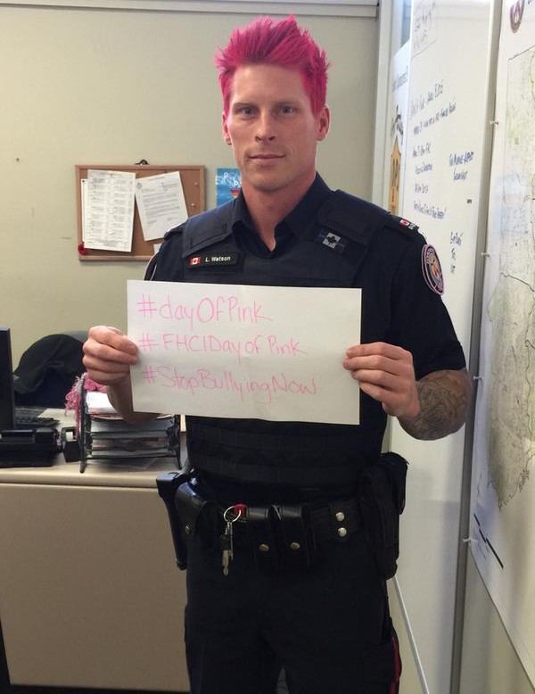 Toronto Cop Luke Watson Pink Hair Picture e1428690511591