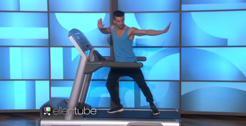 Carson Dean performs his treadmill routine on The Ellen DeGeneres Show.