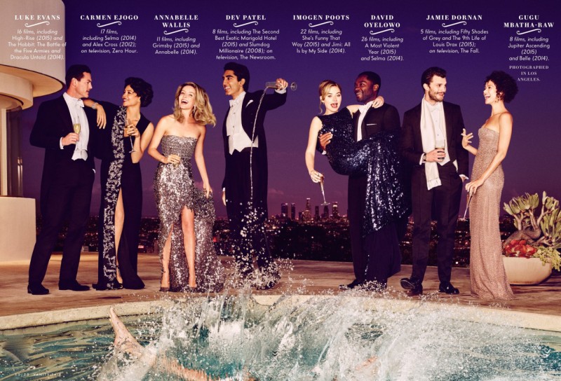 Vanity Fair March 2015 Photo Shoot Luke Evans Dev Patel David Oyelowo Jamie Dornan