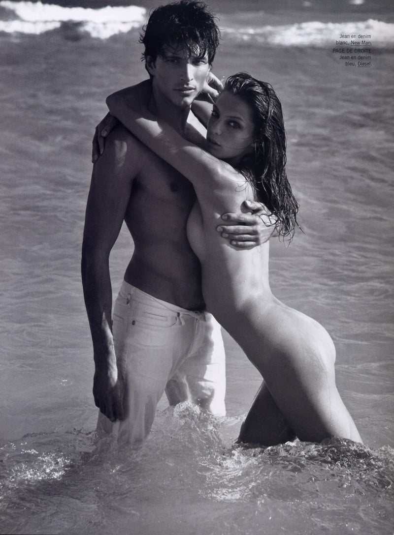 Andres Velencoso Segura joins Daria Werbowy for a 2008 Vogue Hommes International shoot lensed by Inez & Vinoodh