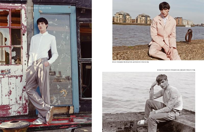 Jester White gets an injection of volume (left) while Ben Allen pictured lower right is chic in a neutral ensemble.