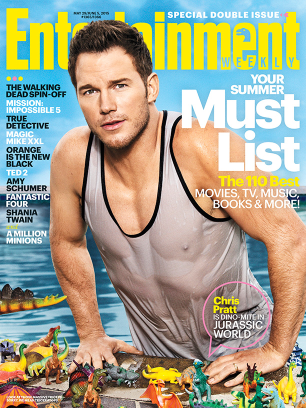 Chris Pratt 2015 Entertainment Weekly Cover Picture Wet Tank Pool