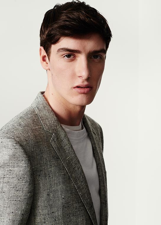 Tweed is updated with the New Grant Tweed Blazer.