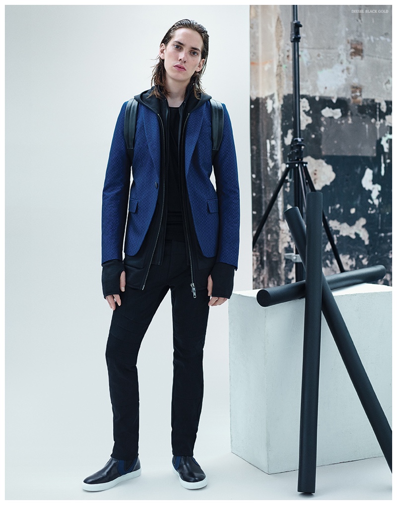 Diesel Black Gold Does Sports Luxe for Resort 2016 Menswear Collection