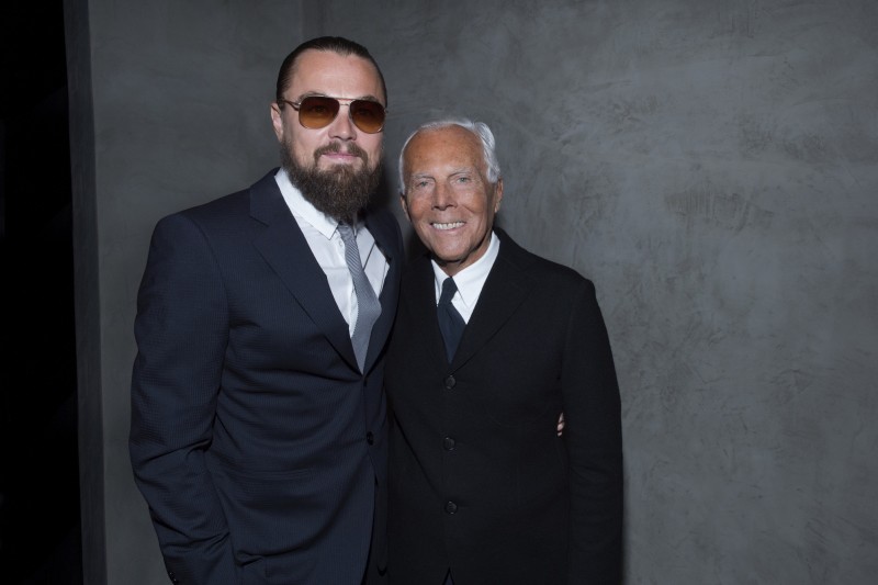 Leonardo DiCaprio and Giorgio Armani